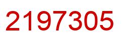 Number 2197305 red image