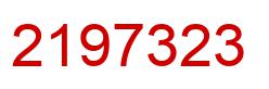 Number 2197323 red image