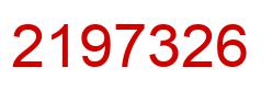 Number 2197326 red image