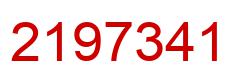 Number 2197341 red image