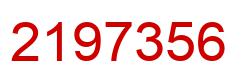 Number 2197356 red image