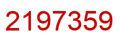 Number 2197359 red image