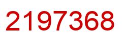 Number 2197368 red image