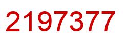 Number 2197377 red image