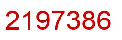 Number 2197386 red image