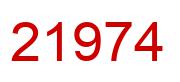 Number 21974 red image