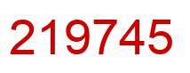 Number 219745 red image