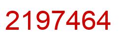 Number 2197464 red image