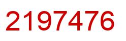 Number 2197476 red image