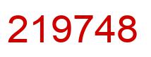 Number 219748 red image
