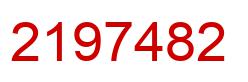 Number 2197482 red image