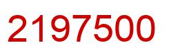 Number 2197500 red image