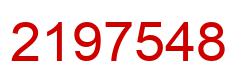 Number 2197548 red image