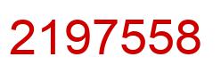 Number 2197558 red image