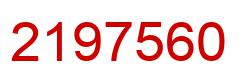 Number 2197560 red image