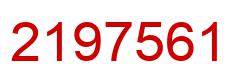 Number 2197561 red image