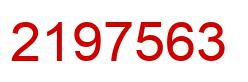 Number 2197563 red image