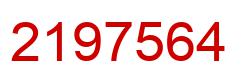 Number 2197564 red image
