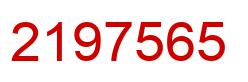 Number 2197565 red image