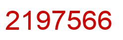 Number 2197566 red image