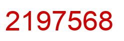 Number 2197568 red image