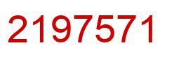 Number 2197571 red image
