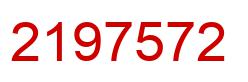 Number 2197572 red image