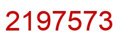 Number 2197573 red image