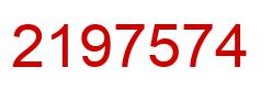 Number 2197574 red image