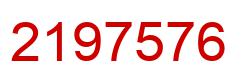 Number 2197576 red image