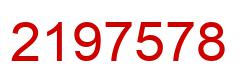 Number 2197578 red image
