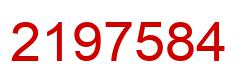 Number 2197584 red image