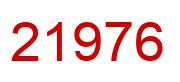 Number 21976 red image