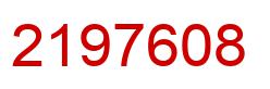 Number 2197608 red image