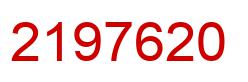 Number 2197620 red image