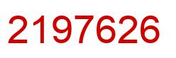 Number 2197626 red image