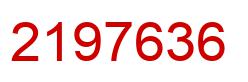 Number 2197636 red image
