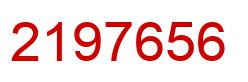 Number 2197656 red image