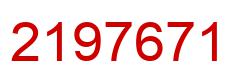 Number 2197671 red image