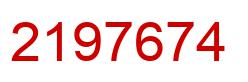 Number 2197674 red image
