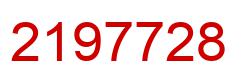 Number 2197728 red image