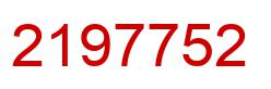 Number 2197752 red image