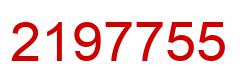 Number 2197755 red image