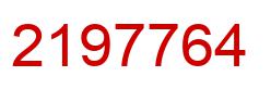 Number 2197764 red image