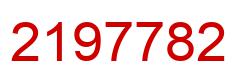 Number 2197782 red image