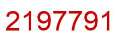 Number 2197791 red image