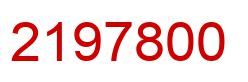 Number 2197800 red image