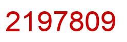 Number 2197809 red image
