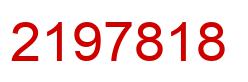 Number 2197818 red image