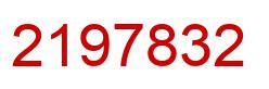 Number 2197832 red image